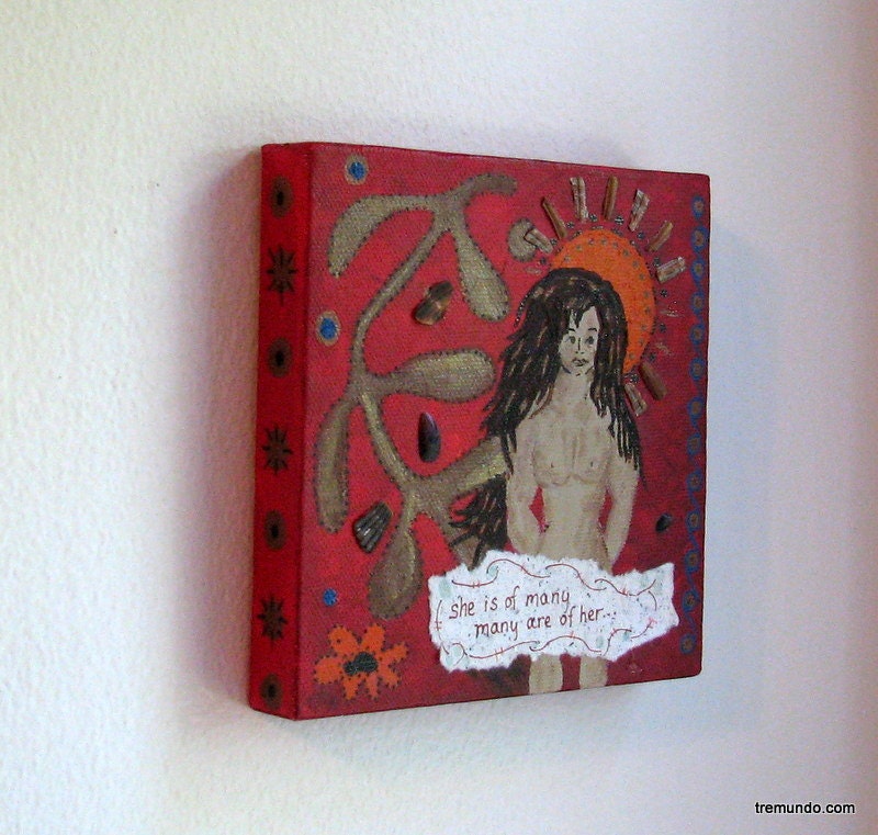 Of Many  OOAK mixed media art by tremundo