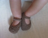 Knit Cocoa Baby Booties