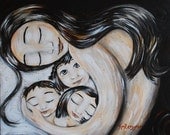 Veva's Home - Archival 13x19 signed motherhood print from an original painting by Katie m. Berggren