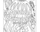 Mystical Menagerie Coloring Book Animals Digital Download