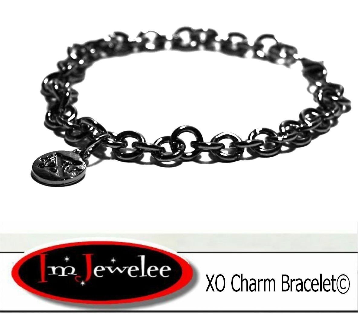 10 Charm Bracelets Gun Metal Wholesale Lot 1.50 each
