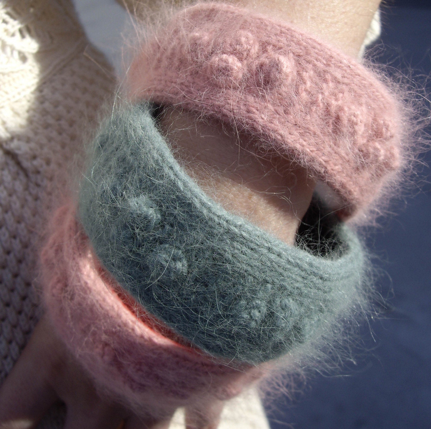 Fluffy Knitted Bracelet