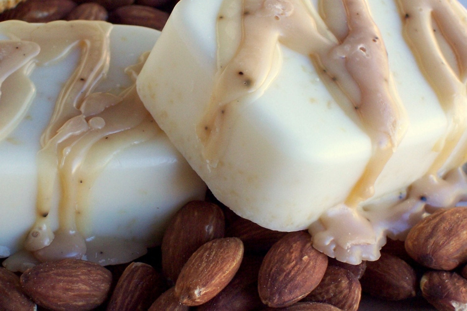 Almond Biscotti Soap with Crunchy  Almonds - Nutty Biscotti Bisquit Soap - Memorial Day Sale - Take 30% Off