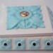 Vintage Ceramic Dish/Box  Gold and Blue on White