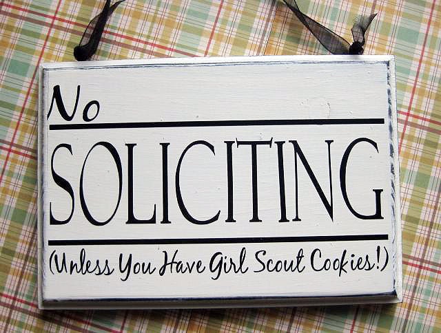 Sign No Soliciting Unless You Have Girl Scout By SaidInStoneOnline