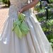 Clutch - The Elle Jane Clutch in Celery Green satin, bridal, bridesmaids wristlet, spring summer wedding purse, big bow green clutch