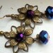 Antique Brass Filigree Flower Earrings