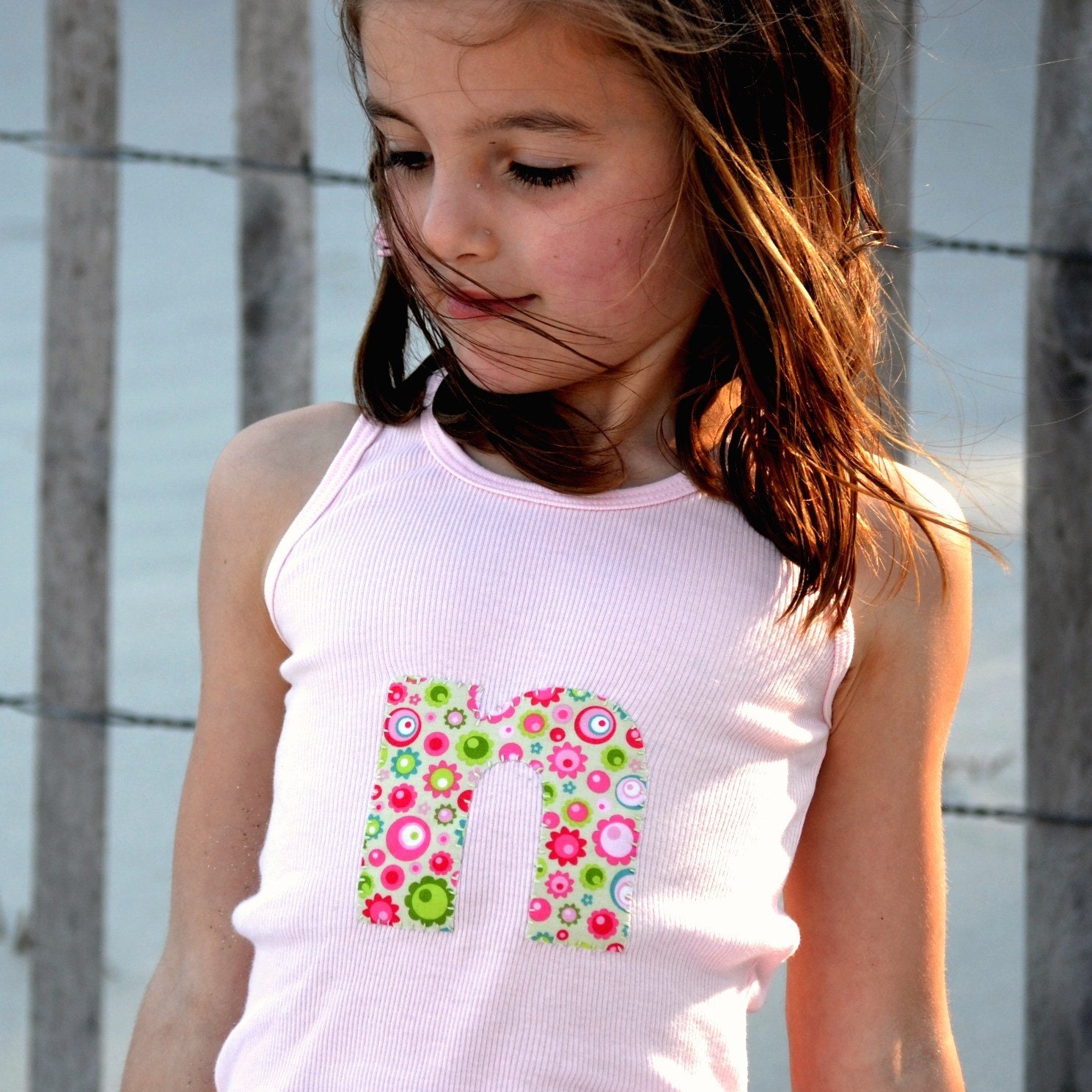 Custom Initial Birthday T-shirt, Light Pink Toddler and Kids Personalized T-shirt