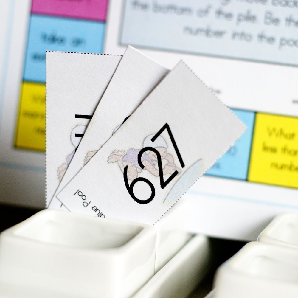 Place Value Pool Printable Math Game and Skill Sheet