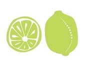 Limes Art Print Kitchen Art - 5x7 Print - Lime Green Modern Contemporary