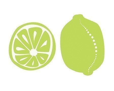 Limes Art Print Kitchen Art - 5x7 Print - Lime Green Modern Contemporary