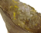 Handmade Paper Bowl Black w/ Recycled Yellow Pages - Small