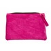 SALE Soft and simple leather pouch Fuchsia Ready to ship