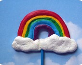 Rainbow on a Stick, Rainbow Wand, Rainbow Stick, Plant Decoration, Photobooth Prop, Bouquet, Vase Filler, Whimsy