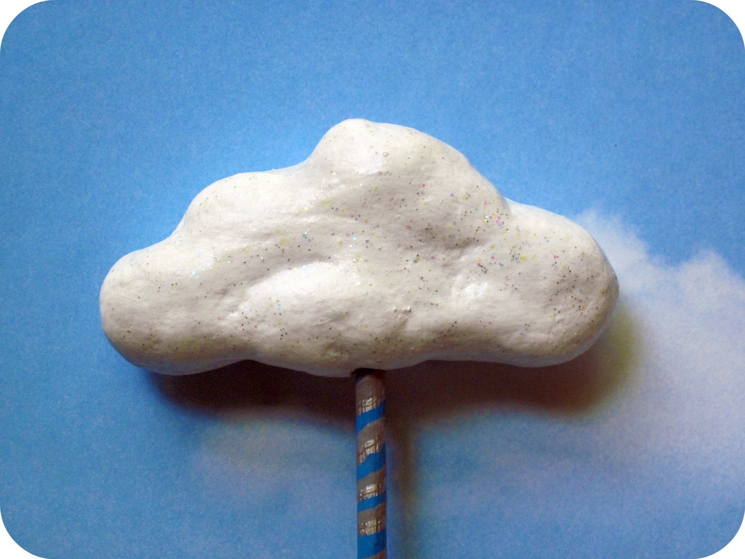Cloud on a Stick, Cloud Wand, Cloud Stick, Plant Decoration, Photobooth Prop, Bouquet, Vase Filler, Whimsy