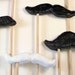 Mustache on a Stick, Made To Order, Paper Mache, Photobooth Prop, Party Favor, Moustaches