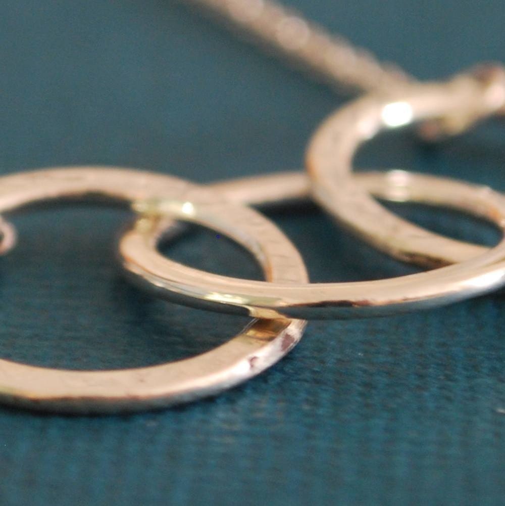Three Circles Necklace handmade in sterling silver