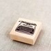 Vintage Typewriter Rubber Stamp - Handcrafted Wood Mounted - Great for Cardmaking Stationery Tags Giftwrap Wedding Crafts and more