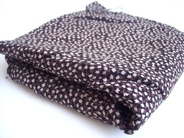 Reclaimed Fabric - Black and White Flowers