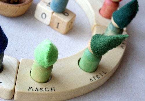 The Twelve Brothers-Perpetual Waldorf Calendar- RESERVED for Wood Sprite Mama