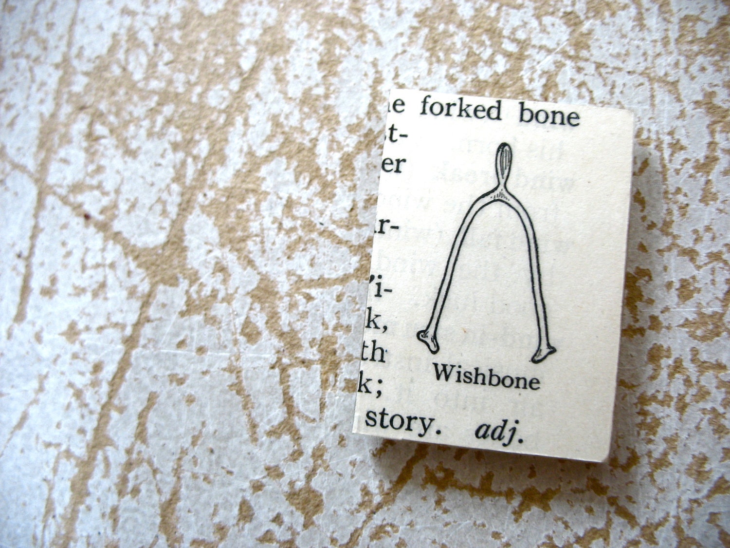 Wishbone Magnet, Magnet, Bone Magnet, Recycled Magnet, Recycled Upcycled Eco Friendly