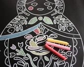 Chalk-By-Number Babushka