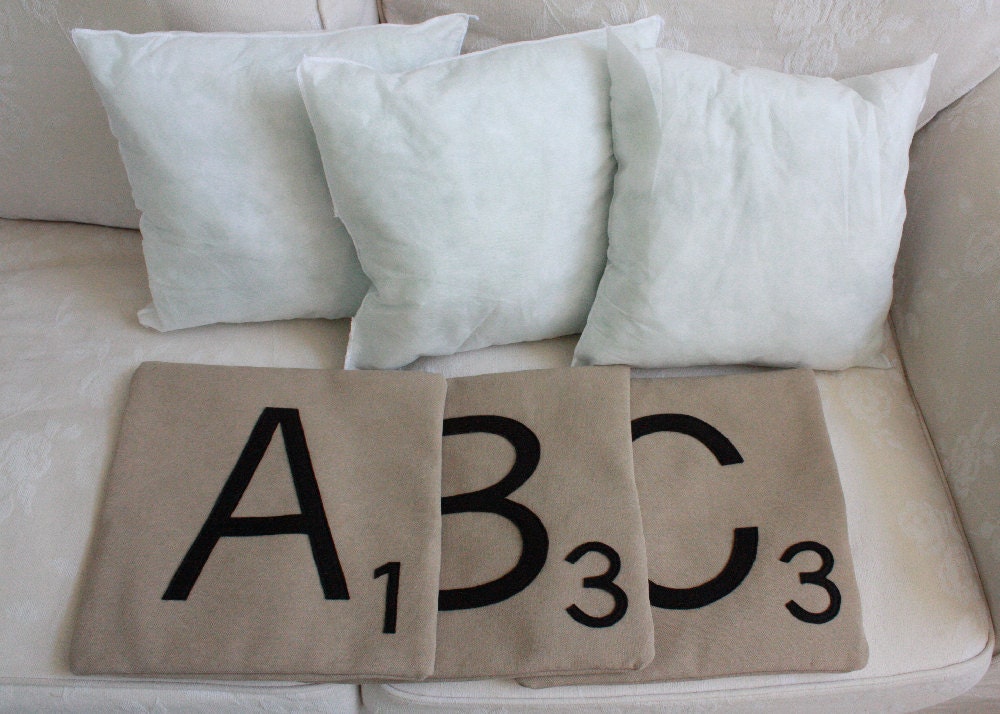 4 Letter Pillows - Inserts Included