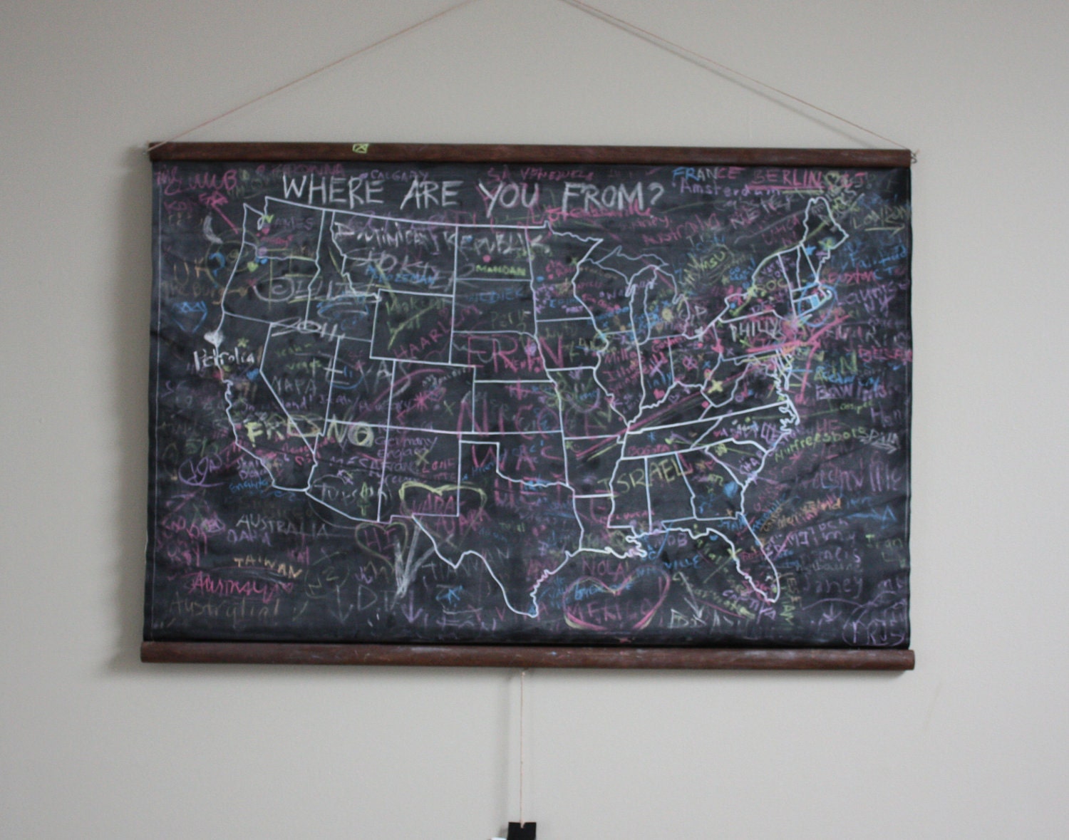 Chalkboard United States Map - LARGE SIZE