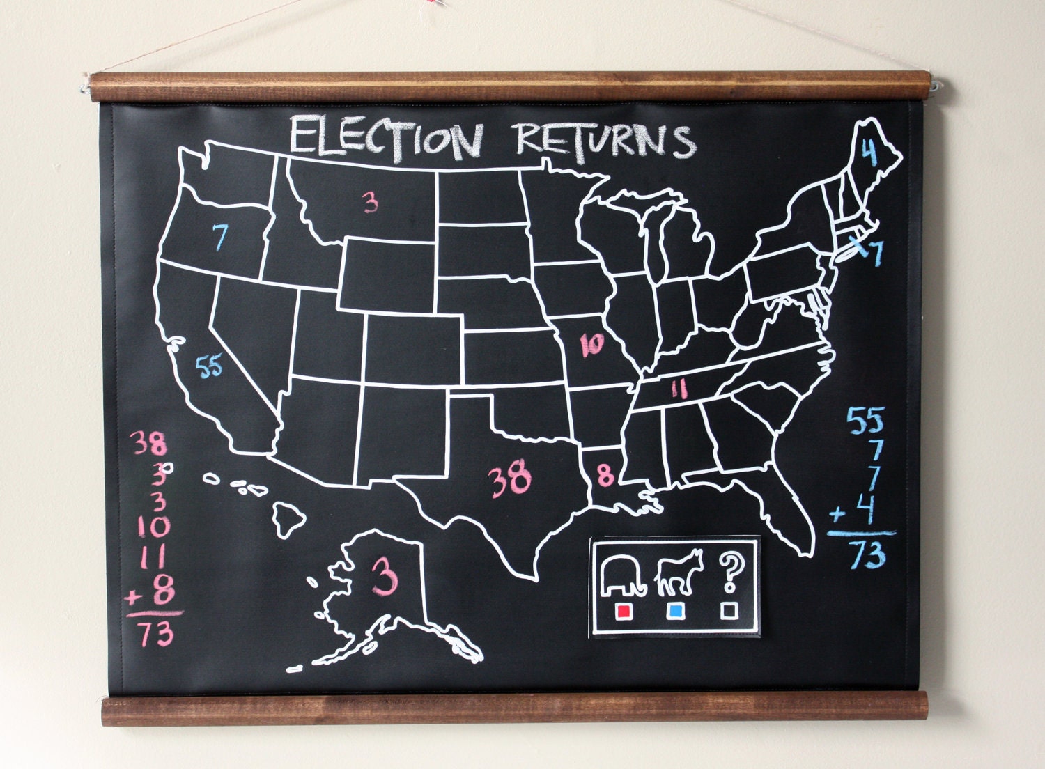 2012 Election Kit with United States Chalkboard Map