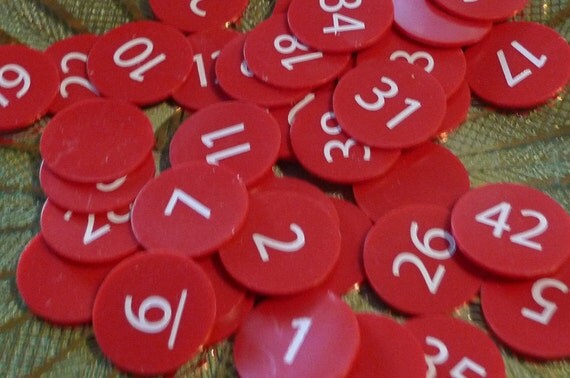 supply numbered chips red plastic white numbers by cozystudio