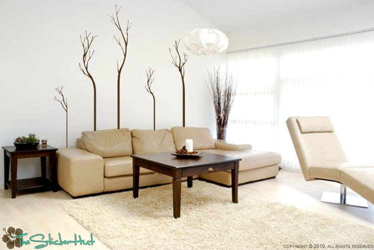 5 Elegant Trees Vinyl Wall Stickers Decals Graphics 1039