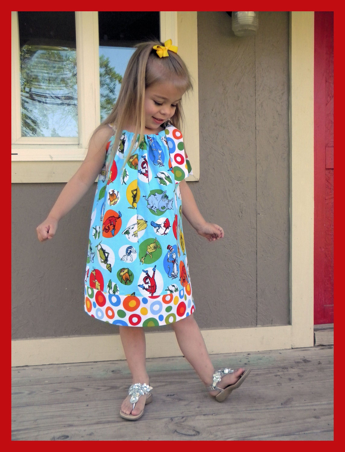 Custom Boutique Dr Suess Pillowcase Dress  --  3/6 months - 8 years