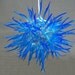 Spore - Cobalt Blue Space Age Sputnik Reclaimed Plastic Pendant Light