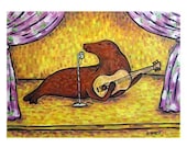Sea lion Singer Songwriter Art Print