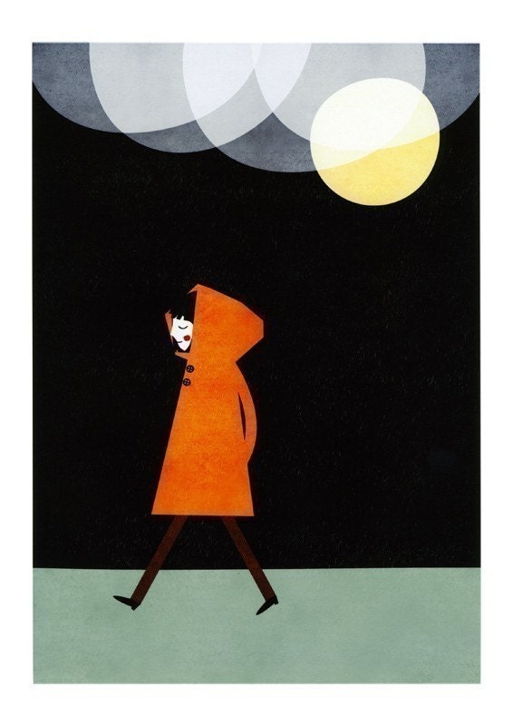 Rainy night print