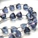 Deep Blue Mystic Topaz Faceted Trillion Briolette beads 4