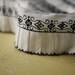 VINTAGE - 2M Pleated Black White Cotton Trim