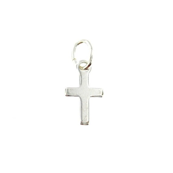Add charms a Sterling cross Charm  Charm Tiny  Silver (AO020)  Cross Cross