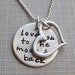 Love you to the moon and back necklace - Sterling Silver necklace with a Heart charm - Keepsake (NN001)