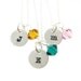 My itty bitty initial necklace - Handstamped Personalized Sterling Silver Keepsake Necklace with a Birthstone