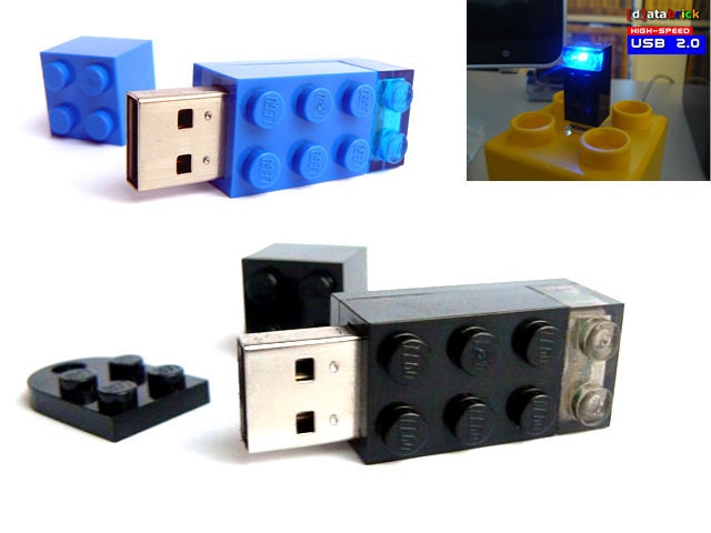 2GB USB Flash Drive Brick 2x3-1 LED-Brick 6 available colours