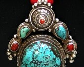 Amazing Tibetan Qazi with Turquoise