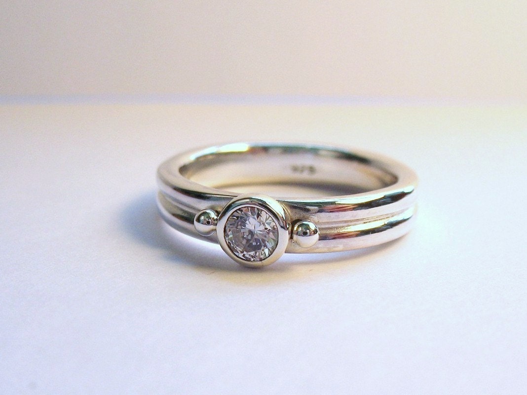 Twin Round Gemstone Ring