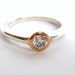 Small Gold And Silver Gypsy Set Ring