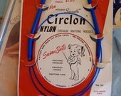 assorted vintage circular knitting needles