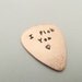 Personalized Flower Patterned Copper Guitar Pick
