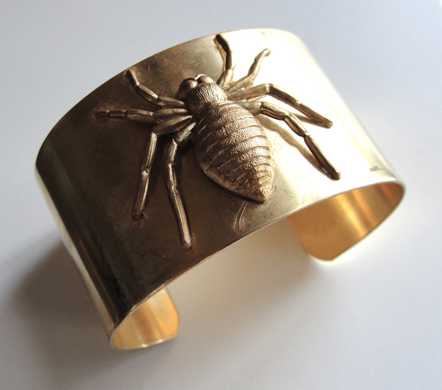 Spider Bite Brass Cuff bracelet