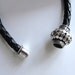 Silver Thai Style and Braided Leather bracelet