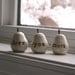 Mothers Day gift for your mom ... love you mom ...Three handmade polymer clay pears ... 3 Word Pears, white