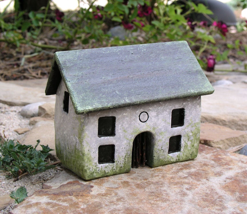 Handmade polymer clay fairy house...fairy houses...fairy gardens...English Country Cottage House